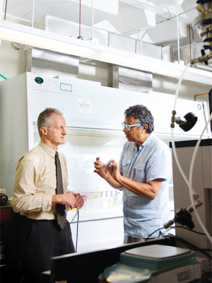 Christopher Durning (left) and Sanat Kumar 