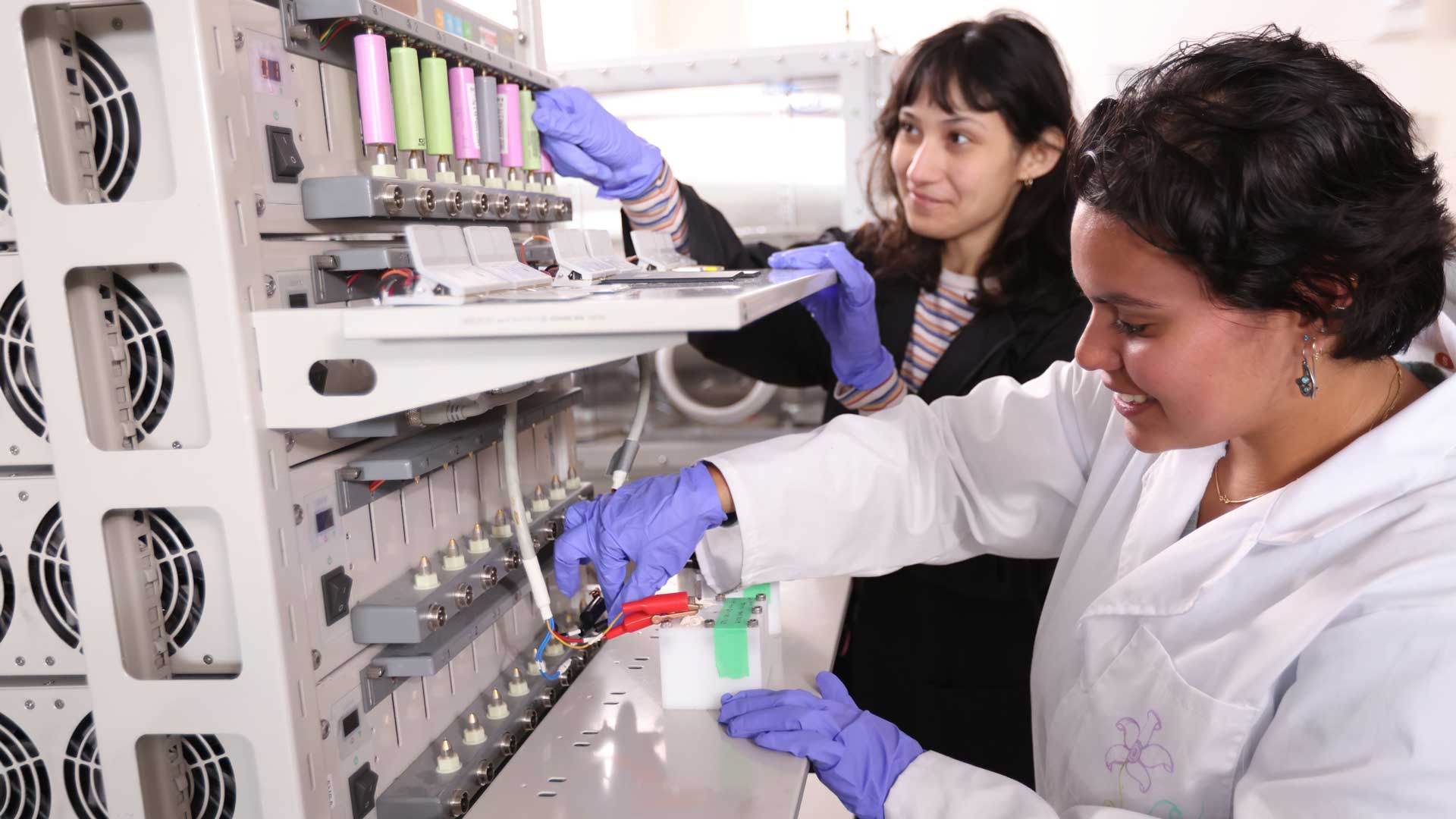 two women working in a chemical engineering lab