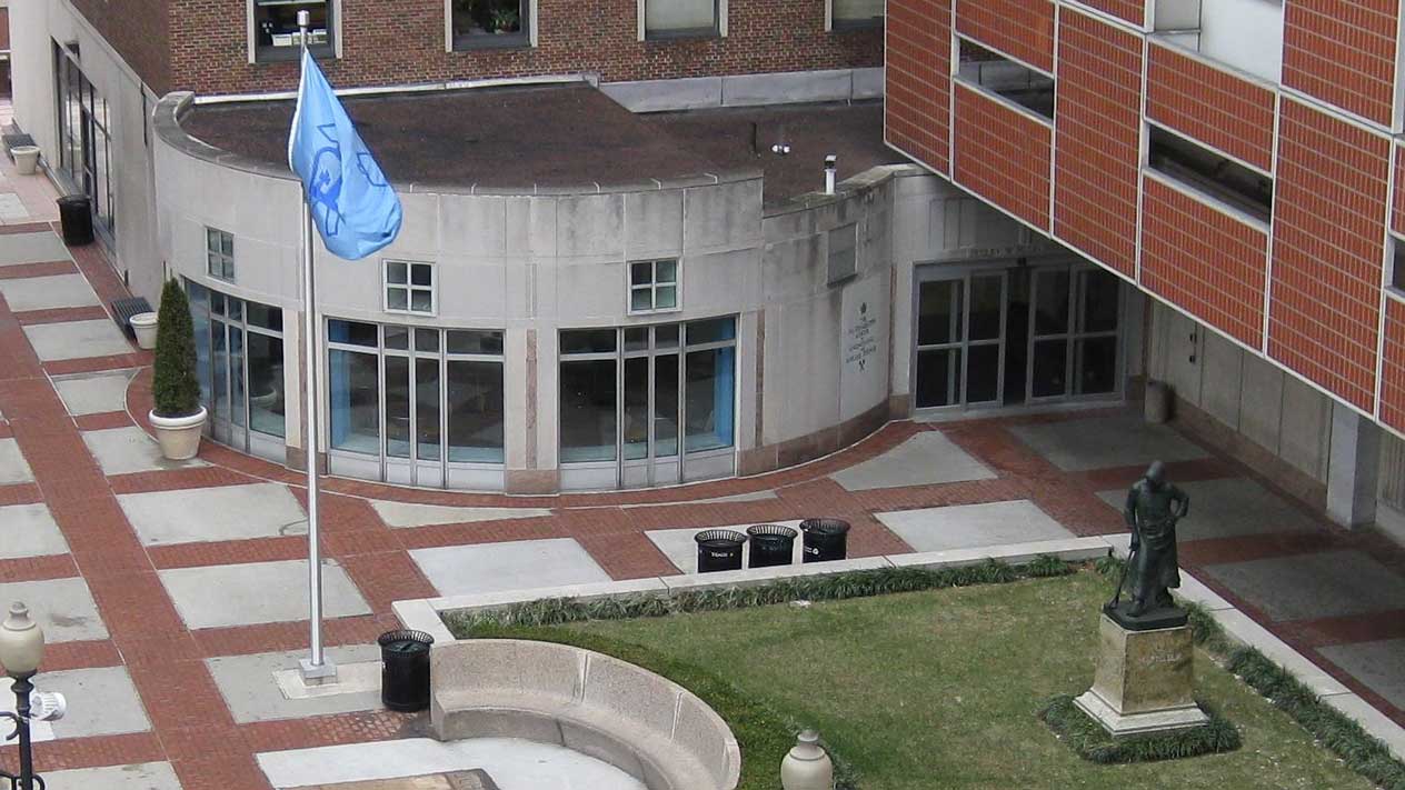 Mudd Plaza from above